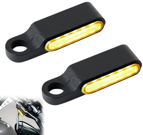 coalwop Frecce LED Moto 2 Pezzi – 6 LED Indicatore Moto Universali 12V, Lega di Alluminio, IP67 Impermeabile, Design Compact con Fissaggio M8 per Motos/Scooters