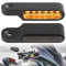 Frecce LED Moto 2 Pezzi – 6 LED Indicatore Moto Universali 12V, Lega di Alluminio, IP67 Impermeabile, Design Compact con Fissaggio M8 per Motos/Scooters