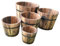 ＡＷＨＡＯ 5 maceteros de Madera con Forma de Barril y para Colocar sobre Mesa, de Estilo rústico, para el alféizar de