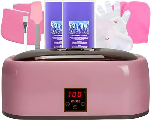 Bagno di paraffina per mani e piedi con accessori – professionale SPA paraffina per idratare la pelle e lenire le articolazioni, ideale per la casa e il salone