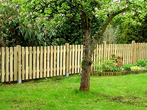 Komplettset Holzzaun 4m–38m wählbar (dieses Premium Paket ist 17,20m) Zaun inkl. allem Zubehör Staketenzaun 120cm Höhe gerade Form - V2A Schrauben verschraubt - aus getrocknetem Holz - kdi