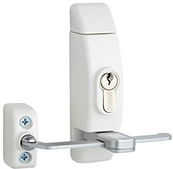 THIRARD - Entrebâilleur à Cylindre pour Fenêtre - Sécurisé - Design Discret - Livré avec 3 Clés - Fabriqué en Alliage Moulé - Usage Pratique - 118 x 130 mm - Blanc