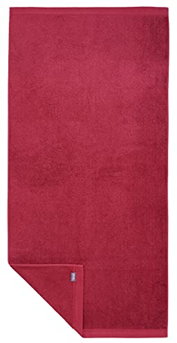 Sowel® Premium Badetuch 70x140 cm, Handtuch aus 100% Bio-Baumwolle, Hergestellt in Portugal, Bordeaux