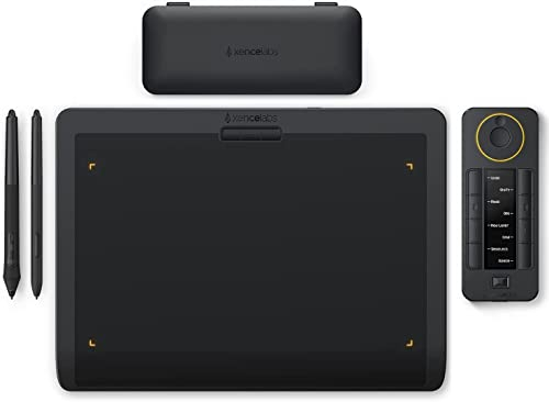 Xencelabs Pen Tablet Medium Bundle Grafiktablett für Profi Kreative, Wireless Zeichentablett mit Quick Keys und 2 Stiften 8192 Druckstufen 12 Zeichentablett für Windows-ARM/Windows/Mac/Linux