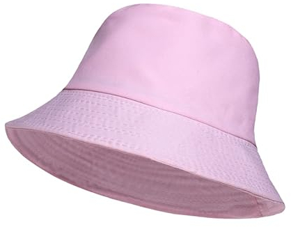 Gadgets Mafia Bucket Hat Summer Travel Sun Fisherman Hats Reversible Baby Pink