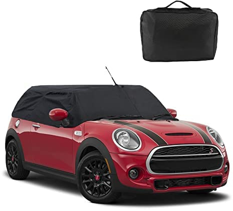 Halbe Autoabdeckung Ersatz für Mini Cabrio R52 R57 F57, Softtop Dachschutz Autoabdeckung Wasserdicht Ersatz für Mini Cooper 3 Doors, Halbe Garage mit Riemen, UV-beständig für jedes Wetter