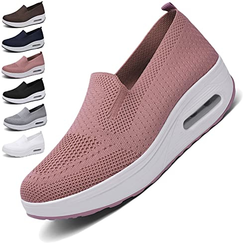 NEVRAH Orthopedic Sneakers Women, Zapatillas OrtopéDicas para Mujer, Zapatos Ortopédicos de Moda, Zapatillas Deportivas con Plataforma elástica de Malla, para Mujer para Caminar, Correr, Trabajar