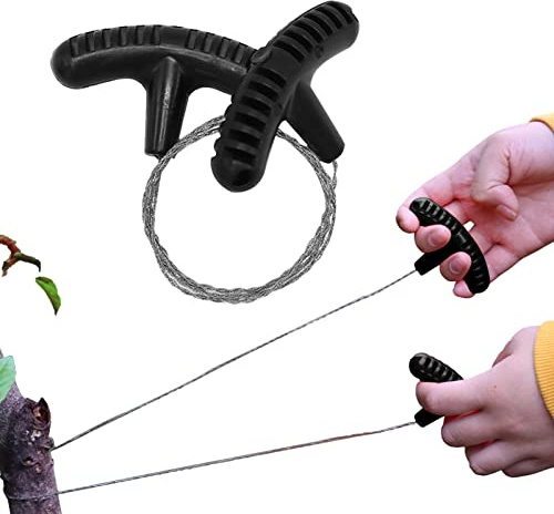 Sierra de cable para tubos de PVC | Rollo de sierra de alambre de acero,Mini cable de corte dentado de bolsillo de mano, sierra de alambre para Bushcraft Gear Caza Senderismo Corte de árboles Gimocool