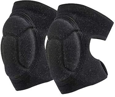 1 par svampknäskydd, halkfria antikollisions-knäskydd, fungerande knäskydd, justerbara knäskydd, unisex, lämplig för utomhussport, dans, volleyboll etc. (svart)