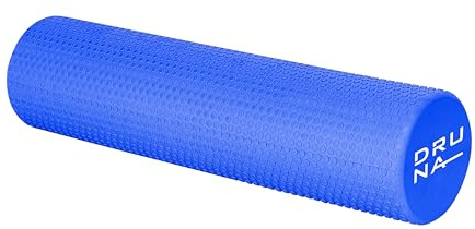 Foam Roller Largo Rodillo de Espuma para Masaje Muscular y Estiramientos para Pilates Yoga Fitness Fisioterapia en Casa Gimnasio Rulo Portatil Automasaje para Espalda Piernas 60x15 cm – DRUNA
