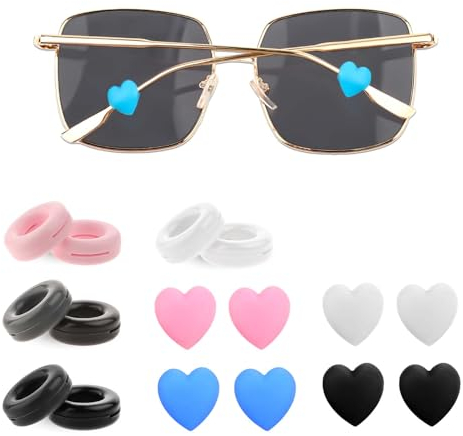 WLLHYF 16 Stück Ohrbügel-Haken, Anti-Rutsch Silikon Brillenhalter Bequeme Weiche Antirutsch Halterung Brillenbügel mit Box für Sonnenbrillen, Lesebrillen