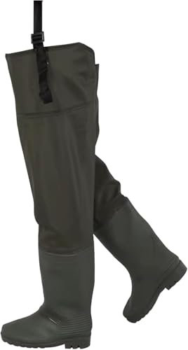 WXF86djl Unterwasser Watstiefel for Herren, Jagdstiefel, 80 cm hohe Watstiefel aus PVC mit Rutschfester Sohle(5.5)