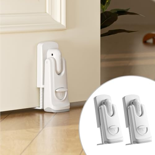 EUDEMON Baby Safety Door Stopper,Finger Pinch Guard & Pet Door Stop,Easy to Install and Use Adhesive, no Tools Need (2 Pack)