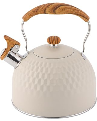 Hervidor de silbato, macetas de té silbador para cocina, 2,5 l olla de acero inoxidable mango ergonómico suministros cocina para apartamento hotel hotel hotel hirviendo