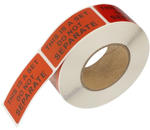 Healvian Étiquettes d'Avertissement Autocollantes pour Emballage et Expédition Format 254 X 508 MM Rouleau de 500 Pièces Autocollants «Ne Pas Séparer» pour Colis et Transport Sécurisé