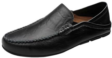 Generiska fritidsskor män läder tofflor, loafer män sneakers unisex klassiska mockasiner platta herrskor konstläder affärsskor fritid barfotaskor sport slip-skor
