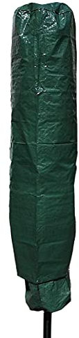 Garden Mile Green Waterproof Parasol Umbrella Cover - Large Size Garden Rotary Air Dryer Covers - Heavy Duty UV Protected Cantilever Parasol Covers Protect from Rain, Dust, and Birds (195x50x24cm)