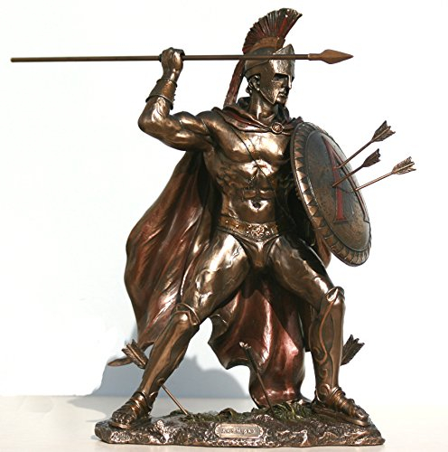 VERONESE Greek Spartan King Leonidas Statue Sculpture Figure Bronze Finish 12.5