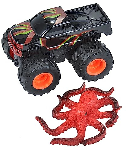 Wild Republic Octopus & Truck Adventure Playset, Gifts for Kids, Imaginative Play Toy, 2Piece Set