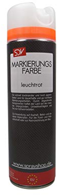 SDV Chemie Markierungsfarbe Leuchtrot 6x 500ml Farbspray Markierspray Markierungsspray Forstspray Forstfarbe Markierungsspray