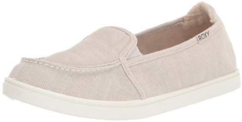 Roxy womens Minnow Slip on Shoe Sneaker, Oatmeal, 9 US