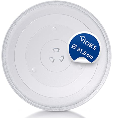Vioks Drehplatte, Mikrowellenteller, rund, 31,5 cm, Glasplatte, Glasplatte für Mikrowelle
