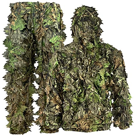 Titan 3D Leafy Suit, Youth Camo Hunting Clothes, Camo Hunting Suits, Lightweight & Breathable, Cool Hunting Accessories for Youth, Mossy Oak Obsession - NWTF