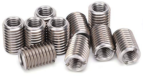 Tuerca reductora de 10 piezas, manga de reparación de acero inoxidable M8 rosca hembra M12 rosca macho adecuada para computadoras de automóviles de aviación