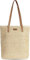 normani Damen Tragetasche aus Stroh - Sommerliche große Strandtasche Sommertasche Beach Bag mit Reißverschluss und 12 Liter Volumen 30x42x10 cm Farbe Natur