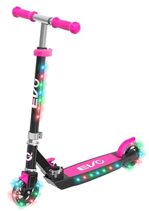 EVO Light Blast Trottinette lumineuse à 2 roues | Trottinette pour enfants avec poignée réglable en hauteur | Mécanisme de pliage facile pour garçons et filles | Pour enfants âgés de 5 à 12 ans