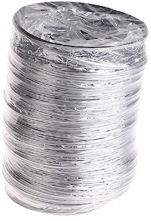 Tuyau En Feuille D'aluminium Diamètre Intérieur 80mm Tuyau Flexible 3/6 Mètres Conduit Ventilation Tuyau D'aération Hotte Sèche-linge Conduit D'échappement Ignifuge Résistant Aux Hautes