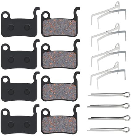 DHWEKU 4 paia di pastiglie freno in resina per freni a disco per bicicletta Shimano Deore XT XTR LX SLX Hone Alfine Saint