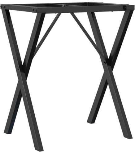 vidaXL Patas de Mesa de Comedor Estructura X Acero 60x40x73 cm, Pata de Mesa Auxiliar, Pata de mesita Auxiliar, Pata de Mesa de Metal
