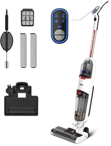 Vozascly Kabelloser Staubsauger mit Wischfunktion, 3-in-1 Nass Trockensauger Akku, Intelligenter Saugwischer für Hartböden & Teppiche, Leicht & Selbstreinigend, Ideal für Tierhaare