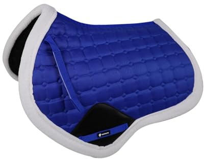 Baoblaze Almohadilla para Montar Caballos Absorbente de Sudor Cojín Ecuestre Antideslizante Transpirable Resistencia a Impactos Hecha de Lona Adecuada, Azul
