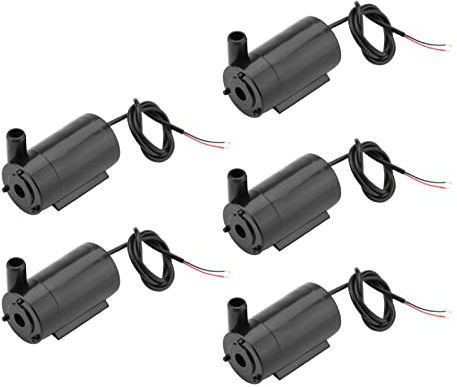 5Pcs Ensemble Dc Pompes Submersibles 3V -5V Mini Pompes à Eau Ultra-Silencieuses Conçus pour Aquarium Piscine Bassin Aquarium Arrosage Jardin Camping Caravane