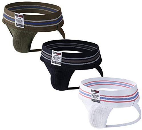 JOCKMAIL Lot de 3 suspensoirs pour homme - - X-Large