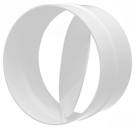 H&C VENT Valvola Riflusso 100 mm per tubo di ventilazione, connettore in PVC, HVAC Raccordo Circolare con Flusso Unidirezionale - Aletta Automatica Regolazione