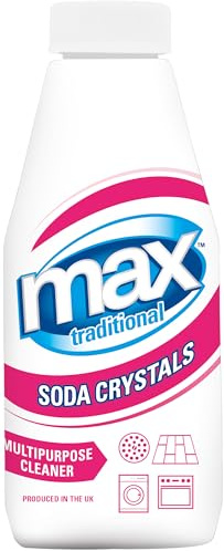 Max Traditional Soda Crystals, 450g - Remove Stubborn Grease and Stains - Powerful Multipurpose, Dishwasher, Washing Machine Cleaner - Fast Acting Soda Crystals with Lasting Results