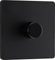 BG Electrical Intelligent Single Wall Dimmer Switch, 2 Way, Screwless Front Plate, Evolve, Matt Black, 200W, PCDMB81B