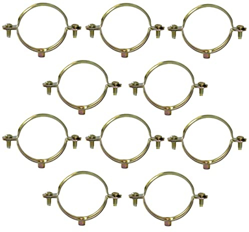AERZETIX - C60438 - 10-delat klämset med enkla monteringsfästen Ø47 mm - 1 1/2 - väggfäste kopparrör hydraulisk skruvklämma sanitär uppvärmning - stål