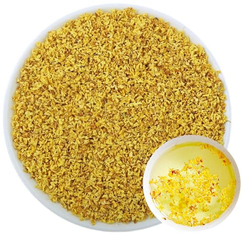 100% Osmanthus 40G/1.41oz Feuilles fraîches et Non OGM, Fleurs séchées Naturelles, Herbes savonneuses, sirops, Boissons, Boulangerie, beauté DIY, sachets et épices fraîches