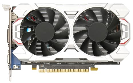 Scheda Grafica QTHREEGTX 1050 Ti Scheda Video Desktop GDDR5 da 4 GB per Giochi per PC, DisplayPort, DVI D, PCI Express X16 3.0, DirectX 12, Supporto 8K con Doppie (GTX1050Ti 4