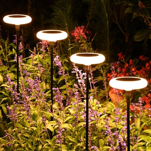 Carastek Solarlampen für Außen Garten 4 Stück Solar Gartenleuchten Warmweiß Solarleuchten für Außen Super Hell Solar Solarlampen mit 36 Lumen IP65 Wasserdicht für Gartendeko Terrasse Rasen Outdoor