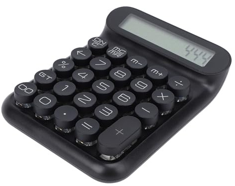 Calculadora de Interruptor Mecánico, 24 Teclas, Pantalla LCD Grande, Lindos Botones Grandes de Calculadora, Calculadora Estética de Escritorio, para Oficina Diaria y Básica