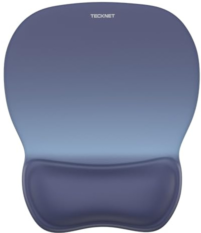 TECKNET Mouse Mat Wrist Support, Gel Ergonomic Mouse Mat, Mouse Pad Wrist Rest with Non-slip PU Base, Waterproof Surface Mouse Pad Wrist Support for Computer, Laptop, Office, Home and Travel