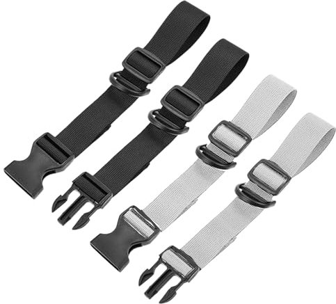 XdealCozyxc 2 Pair Chest Strap for Backpack, Adjustable & Anti Slip Quick Release Rucksack Chest Strap (Black & Grey)