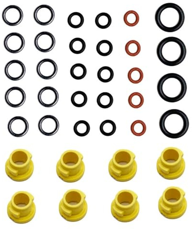 Für Kärcher K2 K3 K4 K5 K6 K7 Hochdruckreiniger Dichtungsring-Set – 37-teiliges Dichtungs- und Fugenset für Hochdruckpumpe – dichtende, langlebige Gummi-/Kunststoff-Ersatzteile