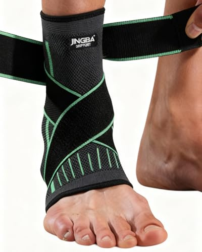 HUVZOR Chevillère de Maintien Renforcée Ajustable pour les Deux Pieds - Stabilise la Cheville, Prévient les Entorses pendant le Sport, Confortable et Respirante pour une Mobilité Optimale