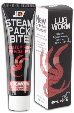 CASTSTRIKE Fishing Attractant Gel for Bass Trout Catfish Strong Scent Bait Enhancer for Freshwater and Saltwater Boosts Strike Rate Easy Apply Long Lasting Formula (Lugworm)